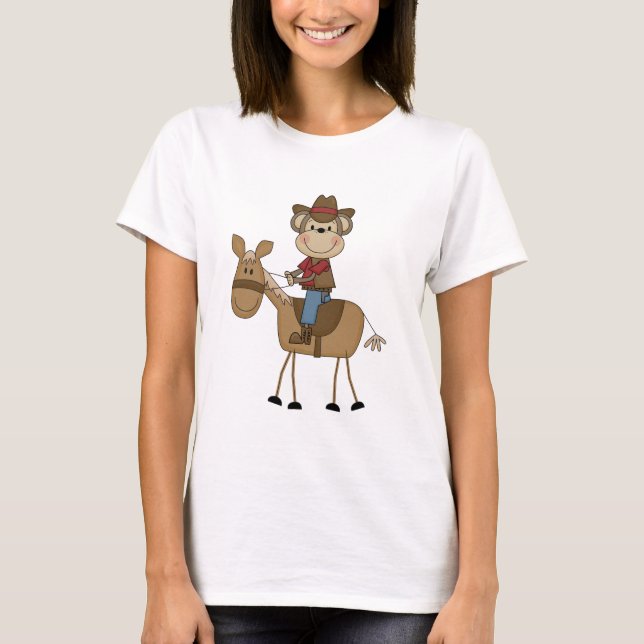 Cowboy With Brown Horse Tshirts and Gifts (Front)