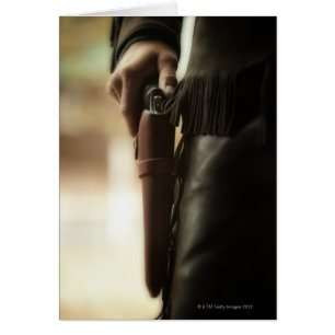 Cowboy with gun in holster