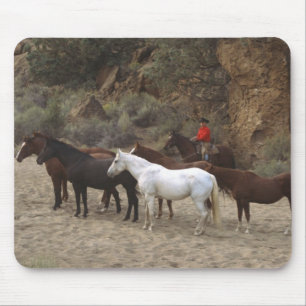 Cowboy with Herd Mouse Mat