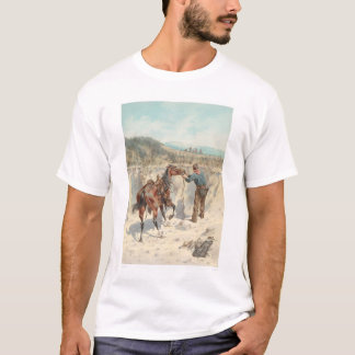 Cowboy with horse in Arroyo... (1324) T-Shirt