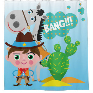 Cowboy With Horse Shower Curtain