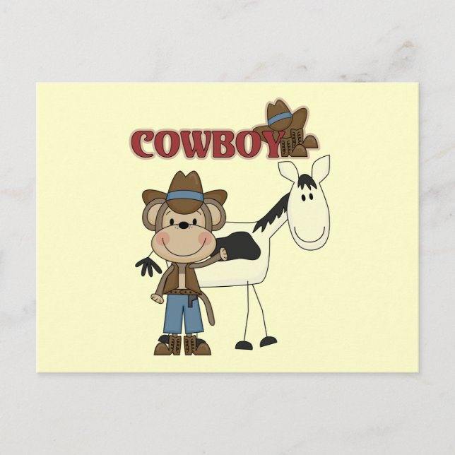 Cowboy With Horse Tshirts and Gifts Postcard (Front)