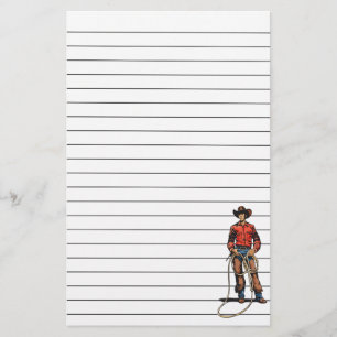 Cowboy With Lasso Stationery