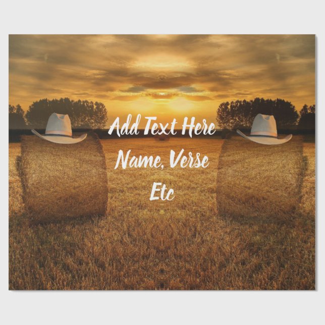 Cowboy Wrapping Paper (Flat)