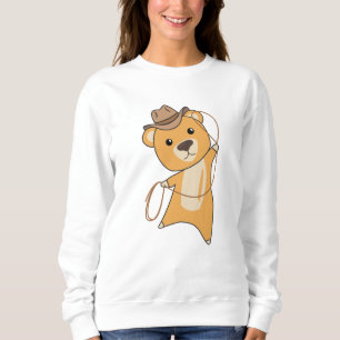 Cowboy Yellow Bear Little Bear Teddy Bear Lasso Sweatshirt