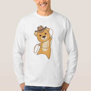 Cowboy Yellow Bear Little Bear Teddy Bear Lasso T-Shirt