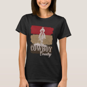 Cowboycore Cowboy On A Rearing Horse Cowboy Aesthe T-Shirt