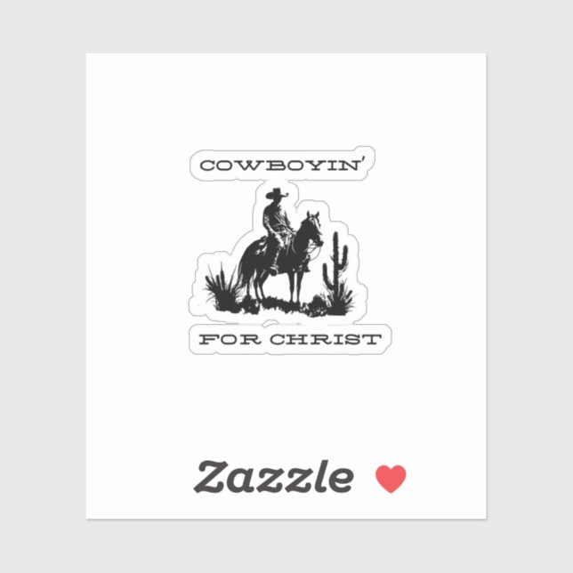 Cowboyin' for Christ Sticker (Sheet)