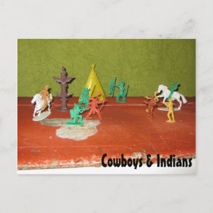 Cowboys and Indians Postcard