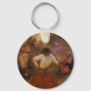 Cowboys - Boots, Wild Horses & Western Sunsets Key Ring