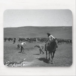 Cowboys branding mouse mat