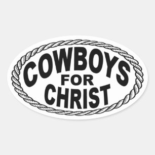 Cowboys for Christ Euro Style Oval Sticker