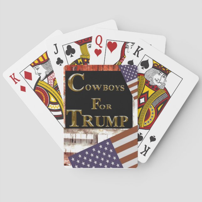 COWBOYS FOR TRUMP PLAYING CARDS (Back)