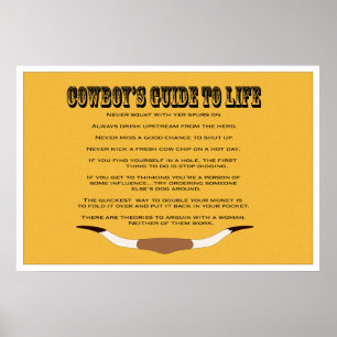 Cowboy's Guide to Life Poster