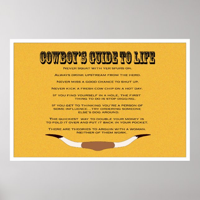 Cowboy's Guide to Life Poster (Front)