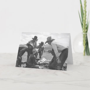 Cowboys looking for a magazine card