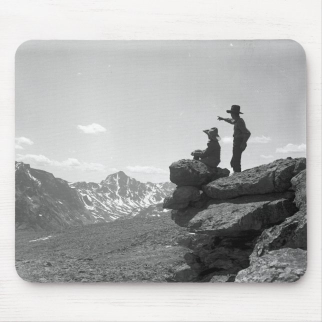 Cowboys on a ridge mouse mat (Front)