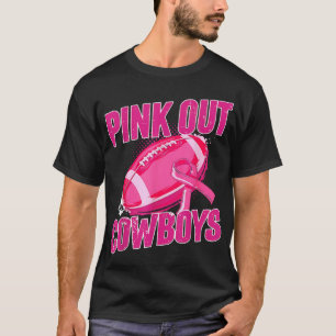 Cowboys Pink Out Football Tackle Breast Cancer  T-Shirt