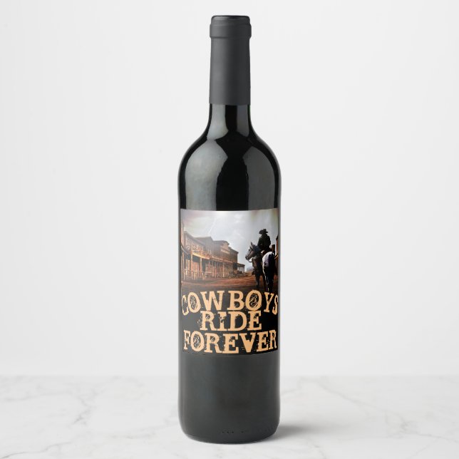 Cowboys Ride Forever Wine (Sparkling Wine) Bottle  Label (Front)