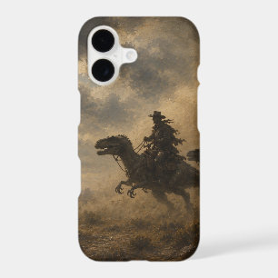 Cowboys Riding Dinosaurs Through a Desert Storm