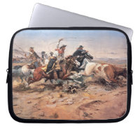 Cowboys roping a steer, 1897 (oil on canvas)