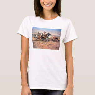 Cowboys roping a steer, 1897 (oil on canvas) T-Shirt
