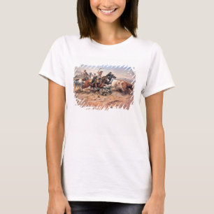 Cowboys roping a steer, 1897 (oil on canvas) T-Shirt