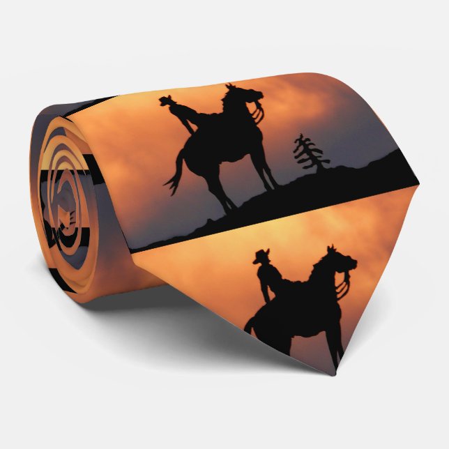 Cowboy's Silhouette Tie (Rolled)