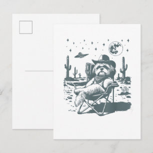 Cowboys UFO Western Invitation Postcard