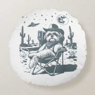 Cowboys UFO Western Round Cushion