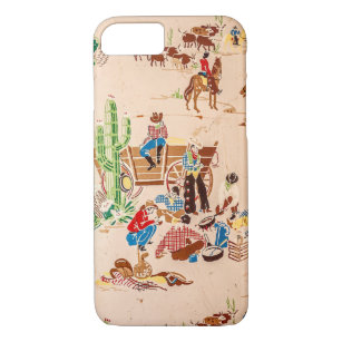 Cowboys - Vintage Wallpaper - Wild West iPhone 8/7 Case