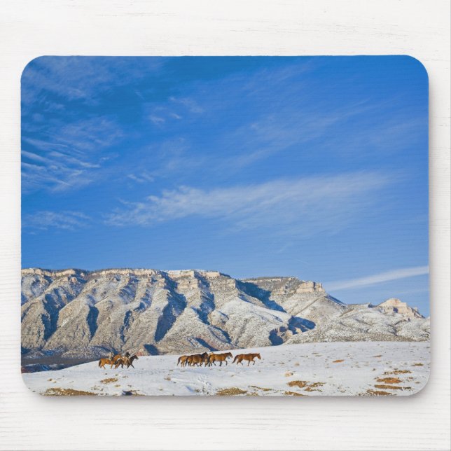 Cowboys with Heard of Horses Mouse Mat (Front)