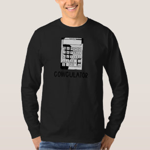 Cowculator Cute Calculator Math Teacher T-Shirt