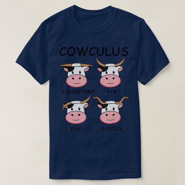 Cowculus Math Lovers Funny Cow Calculus Math Teach T-Shirt (Design Front)