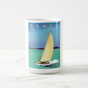 cowes isle of wight travel poster print. coffee mug
