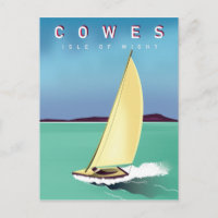 cowes isle of wight travel poster print.