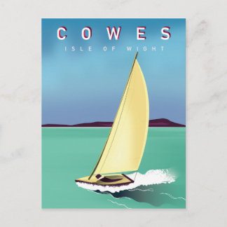 cowes isle of wight travel poster print. postcard