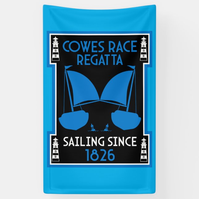 Cowes Isle of Wight Yacht Regatta Banner (Vertical)