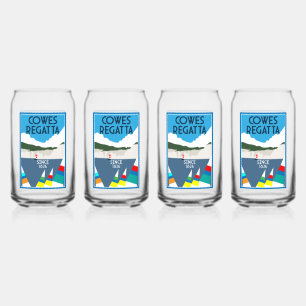 Cowes Isle of Wight Yacht Regatta Can Glass