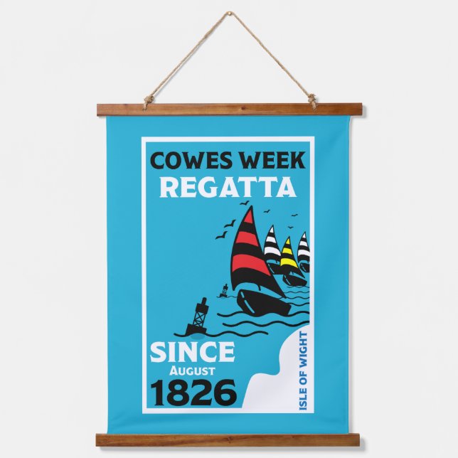 Cowes Isle of Wight Yacht Regatta Hanging Tapestry (Front)