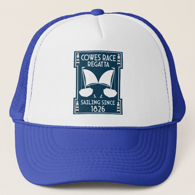 Cowes Isle of Wight Yacht Regatta Trucker Hat (Front)
