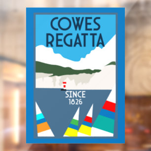 Cowes Isle of Wight Yacht Regatta Window Cling
