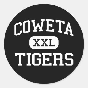 Coweta - Tigers - Junior - Coweta Oklahoma Classic Round Sticker