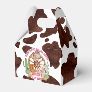 Cowgirl 1st rodeo western birthday personalised favour box