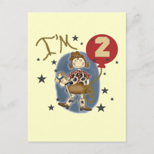 Cowgirl 2nd Birthday T-shirts and Gifts Postcard