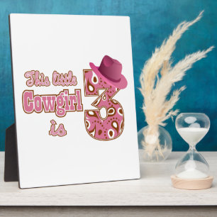 Cowgirl 3rd Birthday Plaque