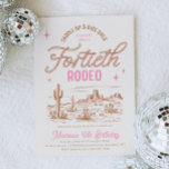 Cowgirl 40th Rodeo Birthday Invitation<br><div class="desc">Cowgirl 40th Birthday Invitation
Ready to be personalised by you!</div>