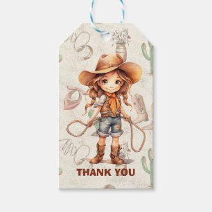 Cowgirl 5th Birthday Bash  Gift Tags