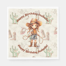 Cowgirl 5th Birthday Bash Invitation