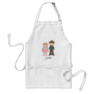 Cowgirl and Cowboy in Love Standard Apron